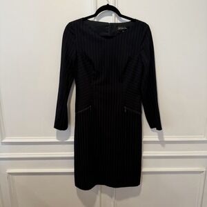 The Perfect Dress Navy‎ Pinstripe Shift Dress Size 4